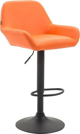 Clp Taburete De Bar Braga En Simil Cuero Naranja Negro