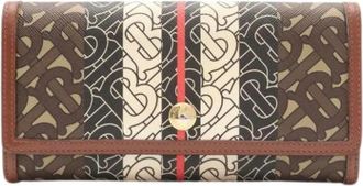 Burberry Pre-owned Long wallet (bi-fold) - Dames - Vintage Accessoires - Bruin - ONE Size - Leer - Vintage