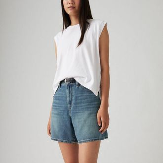Levi's Hoge baggy short van linnenmix