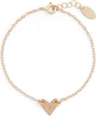 Nashelle Initial Heart Bracelet in Gold-W at Nordstrom