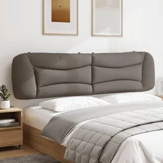 vidaXL Cabecero De Cama Acolchado Tela Gris Taupe 200 Cm Vidaxl