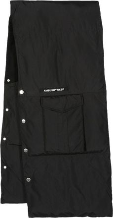 AMBUSH logo-print padded scarf - men - Polyester/Polyester/Polyurethane/PVC - One Size - Black