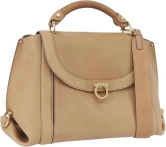 Ferragamo Pre-owned Handbags, female, Beige, Size: ONE SIZE Pre-owned Hand Bag