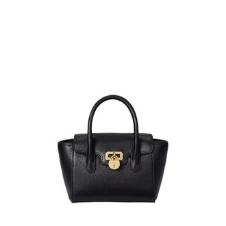 Ralph Lauren Tanner Small Satchel - Black Leather