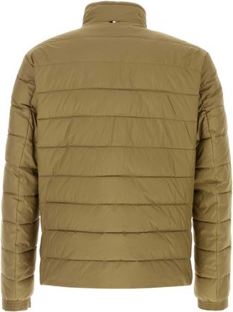 HUGO BOSS Mens Khaki Polyester Padded Jacket Darkbeige Piumini Down
