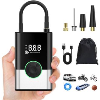 OEM Mini Bomba De Aire El&eacute;ctrica De 6000 Mah, Compresor De Aire Port&aacute;til, Inflador De Neum&aacute;ticos Inal&aacute;mbrico De 150 Psi Con Pantalla Lcd Digital, Bomba De
