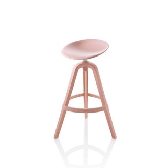 Aquadesign Set de 2 taburetes de interior/exterior de polipropileno rosa