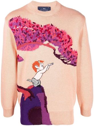 Stella McCartney Fantasia Landscape intarsia-knit jumper - unisex - Cotton - M - Pink