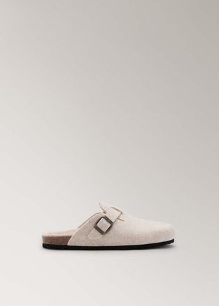 Mango Scarpe feltro zoccolo beige - Donna - 36 - MANGO