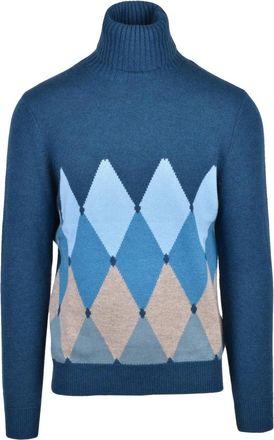 Ballantyne Kasjmier Hoge Hals Pullover Trui - Heren - Cashmere truien - Veelkleurig - 2XL - Kasjmier - Truien & Vesten