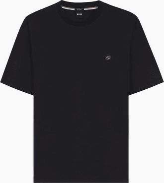 HUGO BOSS Mens C-Taut 01 Logo Slim Fit Navy T-Shirt - Size: 36