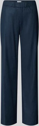 Raphaela by Brax Flared Stoffhose aus Leinen-Mix in Dunkelblau, Gr&ouml;&szlig;e 38K