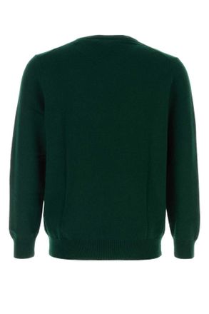 Polo Ralph Lauren Mens Bottle Green Wool Sweater Mossagate Exterior: Maglieria