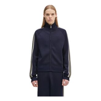 Wales Bonner Wales Bonner, Hoodies & sweatvesten, Heren, Blauw, L, Polyester, Tide Track Top
