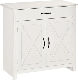 HOMCOM Homcom - Aparador De Cocina Con 1 Caj&oacute;n 2 Puertas Y Estante Interior Ajustable Mueble Auxiliar Decorativo Para Comedor Sal&oacute;n 80x39,7x80 Cm