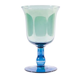 Luisa Beccaria Large Blue-To-Green Goblet Vase