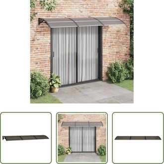 vidaXL Protezione porta - Tettoia per Porta Nera 300x75 cm Policarbonato