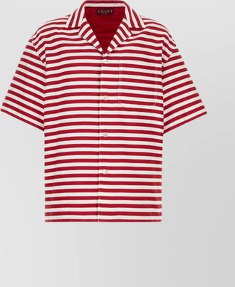 Gucci cotton blend shirt featuring chest pocket