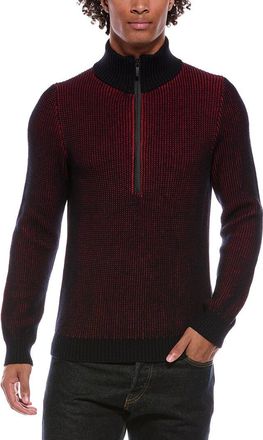 Slowear Slowear Wool-Blend Ribbed Zip Polo Sweater
