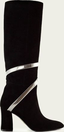 Rene Caovilla Womens Juniper Suede Boots In Black
