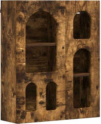 vidaXL Mueble Colgante Con Estante Roble Ahumado 59 X 20 X 71.5 Cm Vidaxl