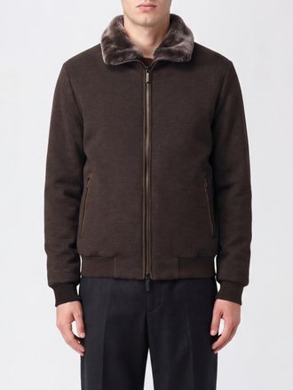 Moorer Bellati Wool and Cashmere Bomber Jacket with Fur Collar