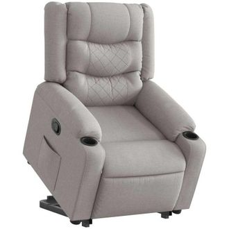 vidaXL Sill&oacute;n Reclinable Elevable De Tela Gris Nube Vidaxl