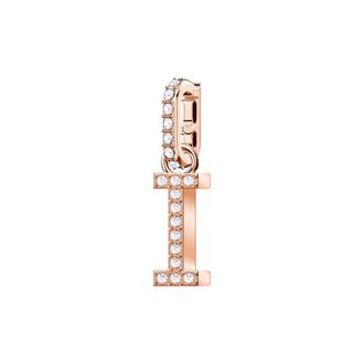 Swarovski Charm Alphabet I Crystal Rose Gold - Dames - Sieraden - Roze - ONE Size - Accessoires