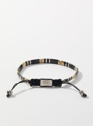 Nialaya Mens Flat stone bracelet