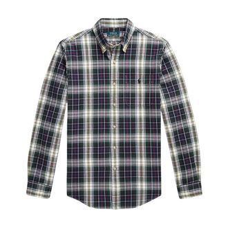 Polo Ralph Lauren Plaid Brushed Oxford Shirt - Heren - Casual Overhemden - Groen - S - Katoen - Overhemden