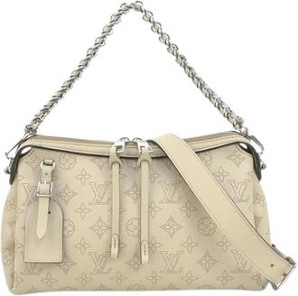 Louis Vuitton Pre-owned Mahina Schoudertas - Dames - Vintage Schoudertas - Beige - ONE Size - Leer - Vintage