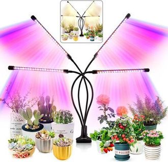 OEM L&aacute;mpara De Cultivo Para Plantas De Interior: Versi&oacute;n Mejorada Con 80 Led, Espectro Completo Y Espectro Rojo/azul, Temporizador De 3/9/12 Horas, 10 Niv