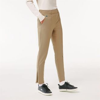Lacoste Womens Stretch Golf Pants in Brown - Size 10 UK