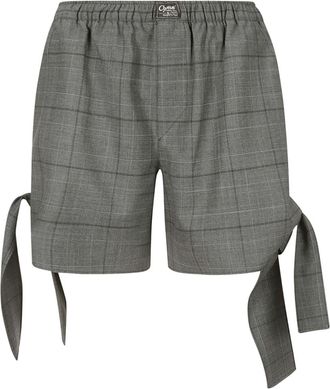 Coperni checked shorts - women - Wool - 34 - Grey