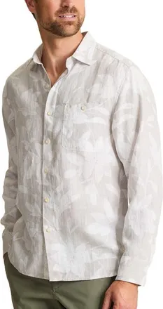 Tommy Bahama Sandy Vineyard Long Sleeve Linen Shirt in Morel at Nordstrom, Size Xxx-Large
