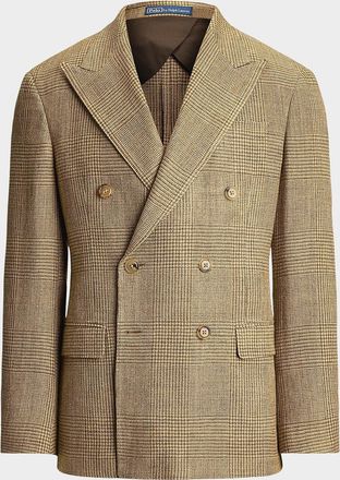 Polo Ralph Lauren Men & apos;s Glen Plaid Peak Lapel Double-Breasted Sport Coat