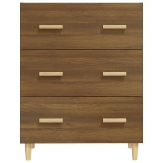 Berkfield Home Sideboard Brown Oak 70x34x90 cm Engineered Wood | Size: 70 x 34 x 90 cm