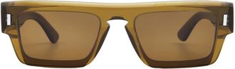 Calvin Klein Brown Rectangular Mens Sunglasses CK24532S 261 54