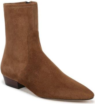 Veronica Beard Glinda Leather Bootie in Chestnut at Nordstrom, Size 5.5