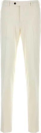 Pantaloni Torino White Stretch Cotton Blend Style Joggers