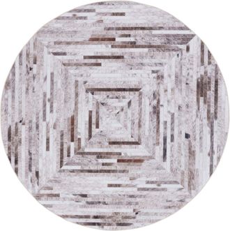 Safavieh Alfombra transicional de poli&eacute;ster beige/marr&oacute;n, 183 cm
