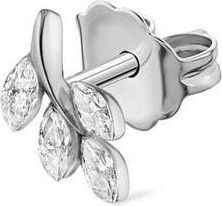 Maria Tash Diamond Vine Single Stud Earring in White Gold at Nordstrom, Size 8