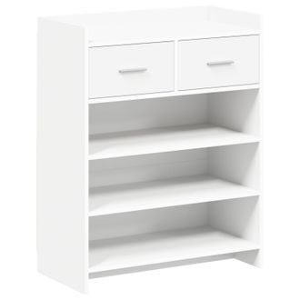 vidaXL Armario Zapatero 73,5 X 36 X 92 Cm Madera De Ingenier&iacute;a Blanco Vidaxl