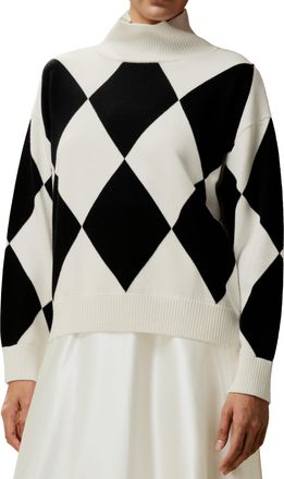 LilySilk Argyle Preppy Wool Sweater for Women