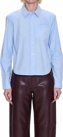 Pistola Denim Ines Soft Blazer Shirt In City Blue