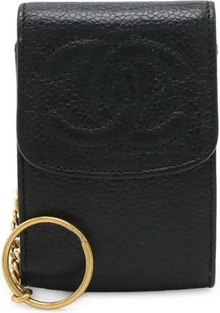 Chanel Black Grained Calfskin Pouch (Pre-Owned)