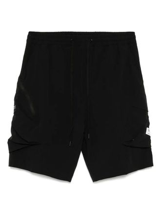 Musium Div. embroidered-logo cargo short - men - Spandex/Elastane/Polyamide - 30 - Black