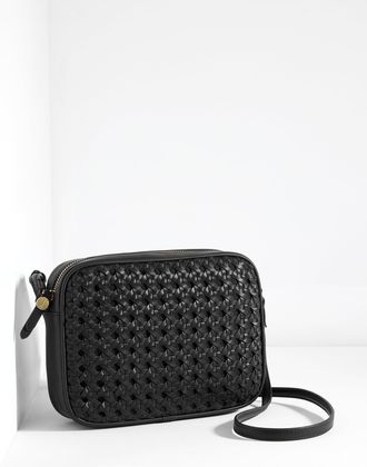 Talbots Woven Crossbody Bag - Black - 001 Talbots