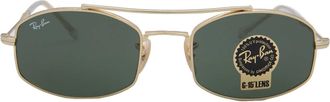 Ray-Ban G-15 Green Oval Unisex Sunglasses RB3719 001/31 51
