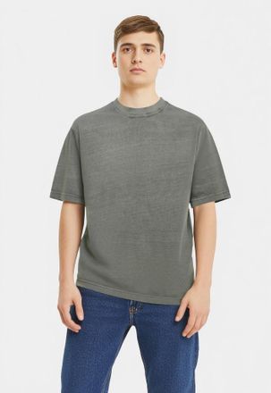 Only & Sons Rundhalsshirt ONLY & SONS ONSDISTRESS RLX SS TEE, Herren, Gr. XXL, grau (castor gray), Jersey, Obermaterial: 100% Baumwolle, unifarben, loose fit norm